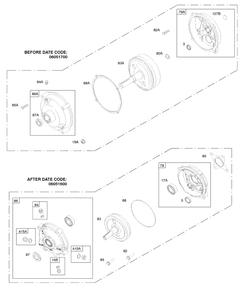 Gear Reduction Diagram and Parts List for 91232-1308-E1  Briggs and Stratton Engine